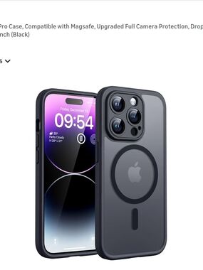 Brand New iPhone 14 Pro 6.1 Inch MagSafe Compatible Black Protective Case Apple